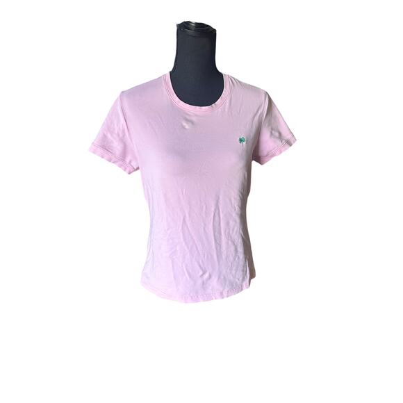 Lilly Pulitzer Women’s Pink Palm Tree Logo T-Shirt | Size M - Picture 1 of 6